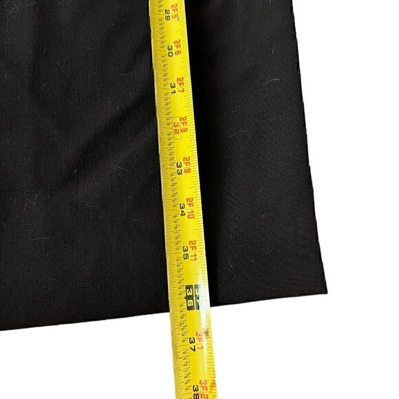 Valentino Women Dress 2 Black Sleeveless Knee Length Fleece Wool Party Back Slit - Picture 6 of 11